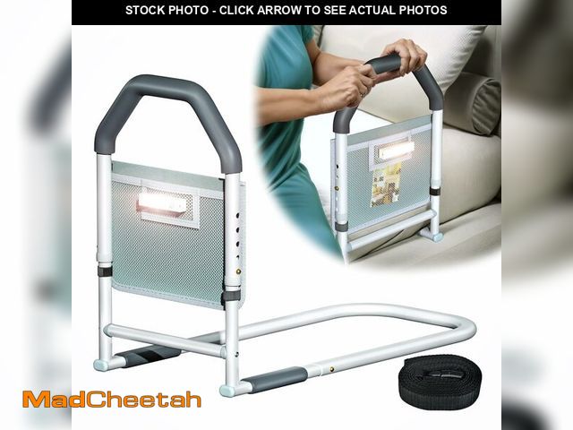 Lot 74-12698284 - ArixMed Bed Rails for Elderly Adults Safety - with Motion Light &amp; Storage Pocket - Adjustable Be...
