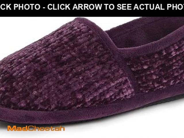 Lot 74-12325358 - Dearfoams Women's Chenille A-Line Slipper, Peacoat, Large - UNUSED