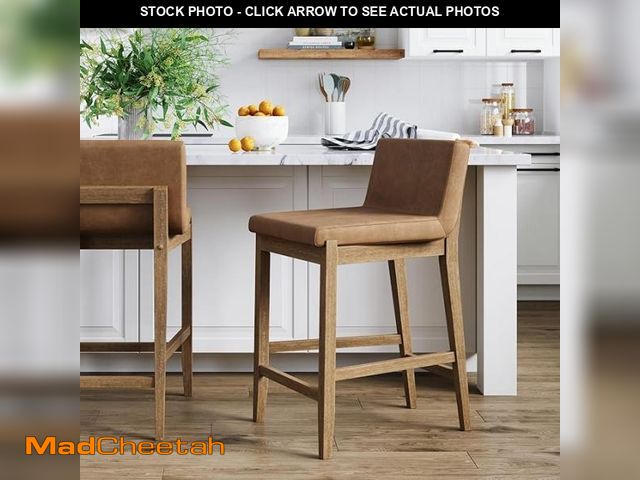 Lot 74-12399993 - Nathan James Gracie Modern Counter Height Bar Stool with Back, Counter Stool Upholstered Chair with ...