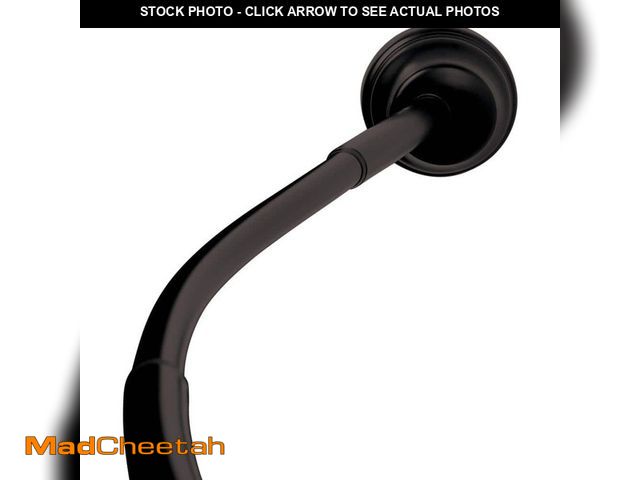 Lot 74-12799081 - Zenna Home NeverRust 50 in. to 72 in. Aluminum Curved Dual Mount Shower Curtain Rod in Matte Black -...