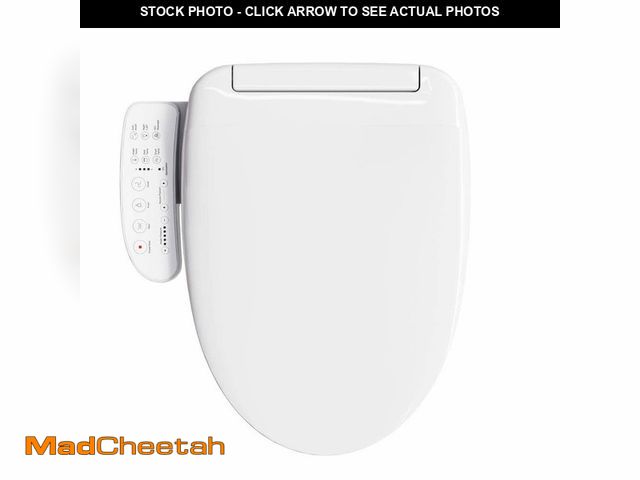 Lot 74-14324679 - HOROW HR-204B Electric Heated Bidet Seat for Elongated Toilet with Contemporary Lid in. White - UNUS...