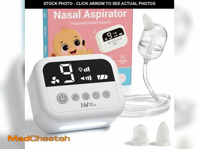 Lot 74-12454407 - HEYVALUE Nasal Aspirator for Baby, Hospital Grade Nose Sucker with 9 Levels Suction, Night Light and...