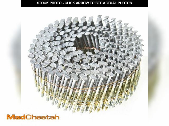 Lot 74-12602745 - findmall 3600 Count Siding Nails 1-3/4 Inch by .092 Inch 15 Degree Ring Shank Hot-Dipped Galvanized ...