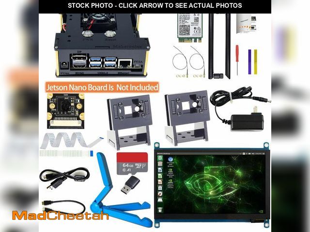 Lot 74-13545642 - Makeronics Developer Kit for Jetson Nano -7inch Touch| IMX 219-77 Camera with Case| 64GB Class 10 TF...