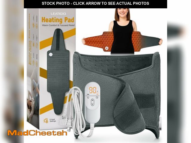 Lot 74-13543813 - Heating Pad for Back, Electric Heating Pad for Period Cramps, Wrap Around Heated Pad for Waist Stoma...