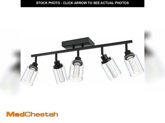 Lot 74-14348007 - MELUCEE LED Ceiling Spotlight Kitchen Track Lighting Kits 5-Light Bathroom Vanity Light Black Wall M...