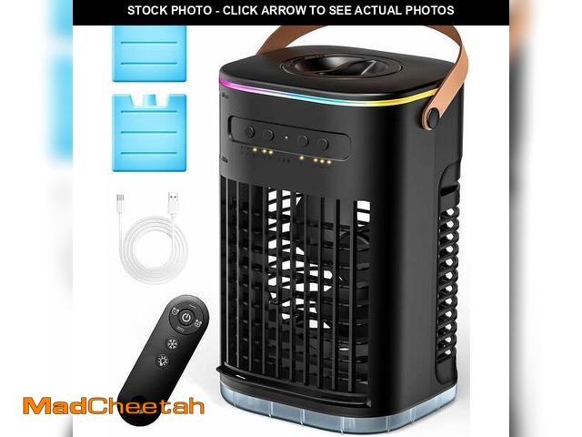 Lot 74-12669102 - 4-in-1  Evaporative Air Cooler with Remote Control, 1.2L Top Fill Water Tank &amp; 2 Ice Packs, 7h T...