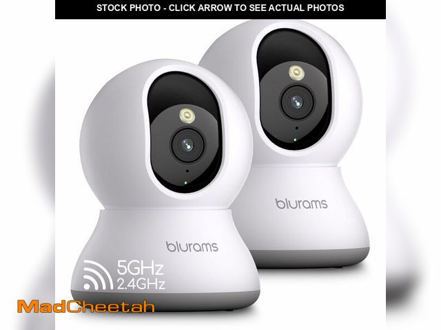 Lot 74-12970117 - blurams Cameras for Home Security, 2K Pet Camera with Phone App, 360ÃÂ° PTZ Indoor Cameras, 2-Way T...