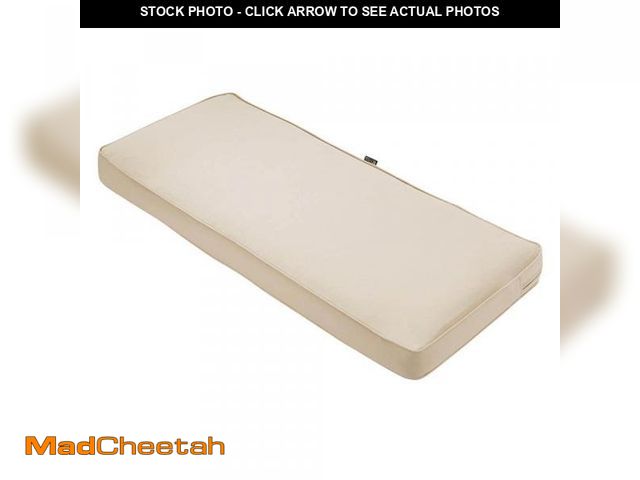 Lot 74-12492731 - Classic Accessories Montlake FadeSafe Antique Beige 42 in. x 18 in. Outdoor Bench Cushion - UNUSED