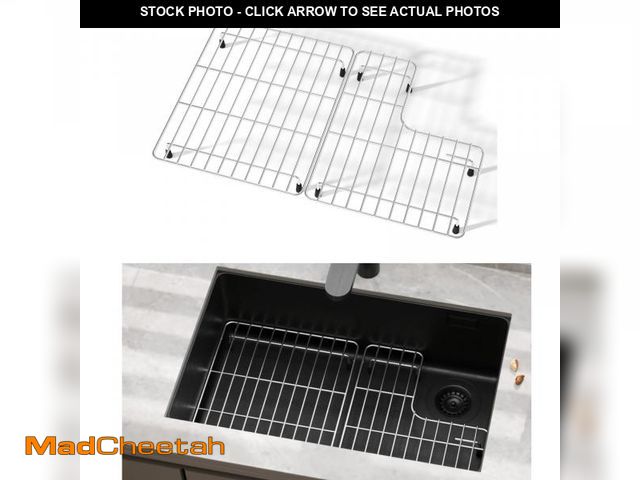 Lot 74-12438123 - KIKIBRO Sink Protectors for Kitchen Sink, Sink Grate Grid for Bottom of Sink, Metal Sink Rack, Botto...