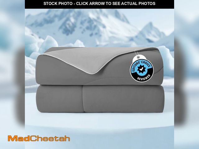 Lot 74-14295933 - Cozy Bliss Cooling Comforter Queen Size, Cooling Blankets for Hot Sleepers and Night Sweats, Dark Li...