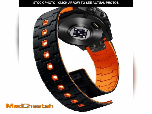 Lot 74-14057044 - Bandletic Compatible with Garmin Instinct Watch Band - 22mm Quick Fit Silicone Sports Strap for Feni...