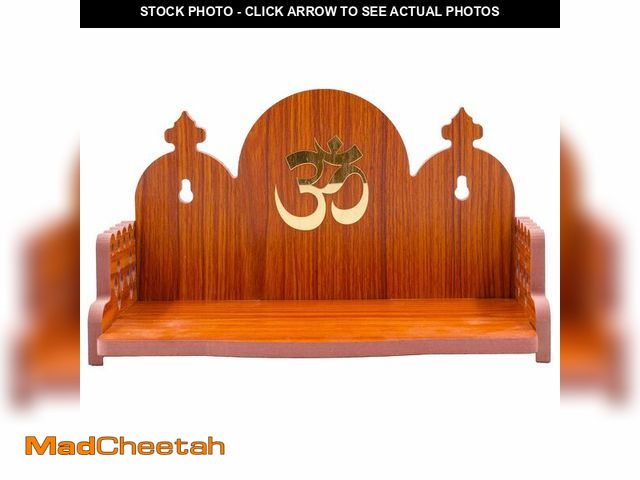 Lot 74-14302813 - Tarini Gallery Wooden Wall Mounted Hanging Table top Temple Pooja Mandir God Stand Shelf for Storage...