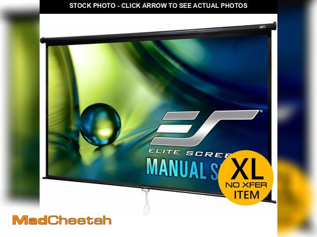 Lot 74-13579704 - Elite Screens Manual Series, 150-INCH 16:9, Pull Down Manual Projector Screen with AUTO LOCK, Movie ...