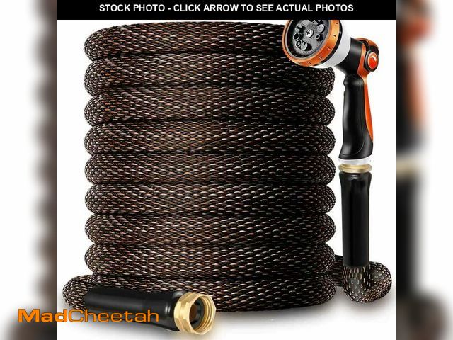 Lot 74-14059654 - Garden Hose 100FT - 600PSI High Pressure, Kink-Free &amp; Lightweight,No Expanding, Abrasion Resista...