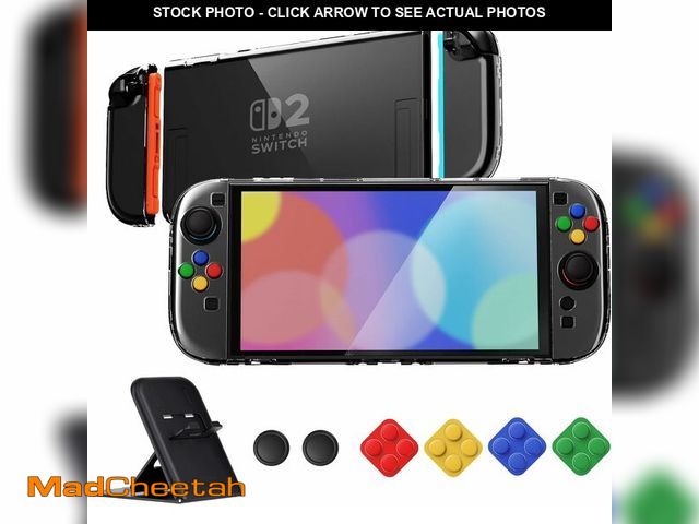 Lot 74-12330594 - PlayVital Protective Case for Nintendo Switch 2 with Stand | Ultra-Slim Dockable Hard Shell, Split J...