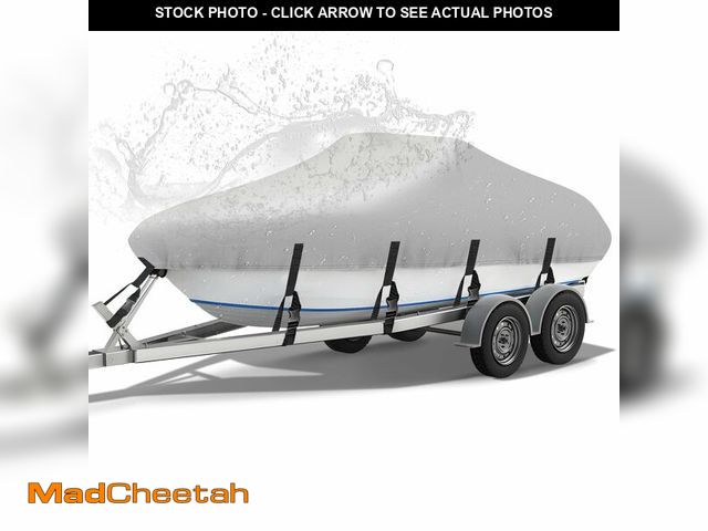 Lot 74-14150890 - NEVERLAND Boat Cover 20-22 ft Waterproof Boat Covers Fits Bass, V-Hull, Tri-Hull, Fish &amp; Ski, Ru...