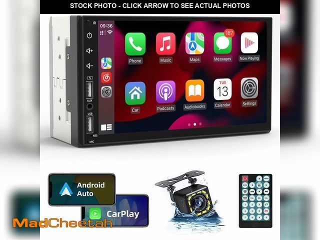 Lot 74-12604695 - Leadfan Double Din Car Stereo Radio Support Apple Carplay&amp;Android Auto, 7inch HD Touchscreen Dou...