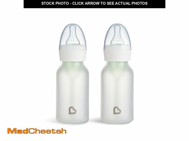 Lot 74-14278659 - Munchkin Bond Glass Baby Bottles, Anti Colic Baby Bottles for Newborns, 4 oz Silicone Coated BPA Fre...