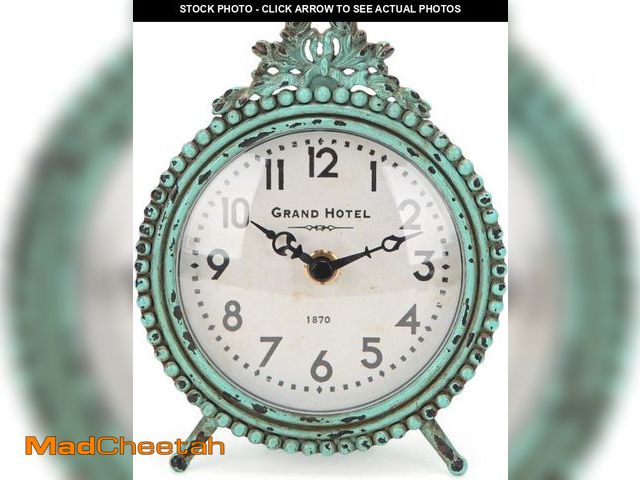Lot 74-12329890 - NIKKY HOME Antique Table Clock Silent Non-Ticking, Small Shelf Desk Top Clock Battery Operated Rusti...