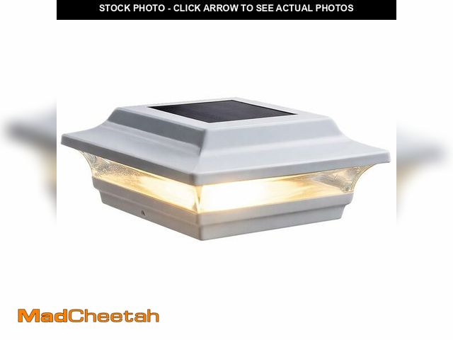 Lot 74-14343134 - Classy Caps 4x4 Imperial Solar Post Cap - Fits 4"x4" and 3.5"x3.5" Deck &amp; Fence Posts, White Cas...