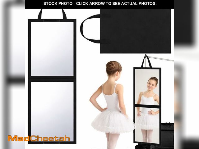 Lot 74-13950138 - GlikCeil Foldable Portable Full Length Mirror for Dancer, Camping, Travel Black 25.6" x 12" Portable...