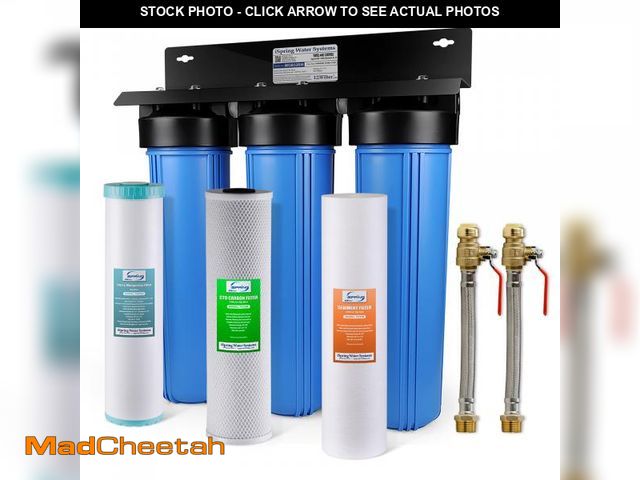 Lot 74-12205201 - 3-Stage Whole House Water Filter System, Reduces Iron, Manganese, Chlorine, Sediment, Taste, and Odo...