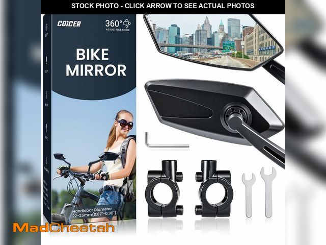Lot 74-13946681 - 2pcs Bike Mirror Handlebar Mount 360ÃÂ° Adjustable, Wide Rear View Mirror Bicycle Mirrors for Handl...