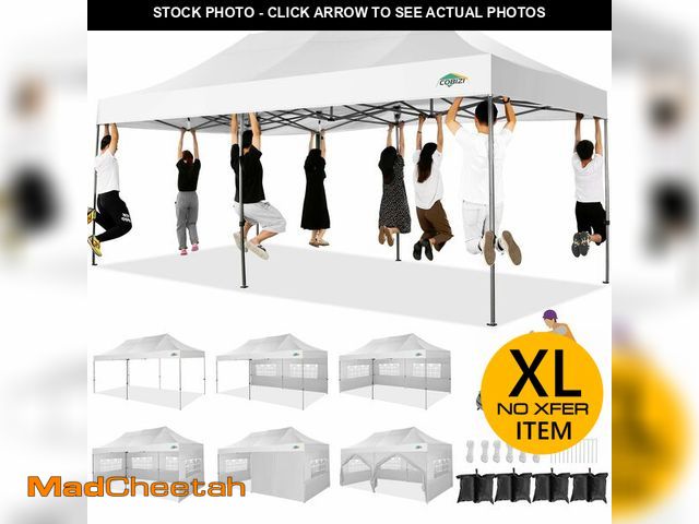 Lot 74-12661912 - COBIZI 10x20 Heavy Duty Pop up Canopy Tent with 6 sidewalls Easy Up Commercial Outdoor Wedding Party...