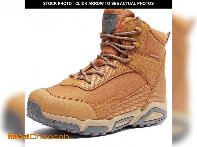 Lot 74-12411883 - Coostar Men's Water-Resistant Work Boots Lightweight Tactical Boots Non-Slip Hiking Boots for Men Wh...