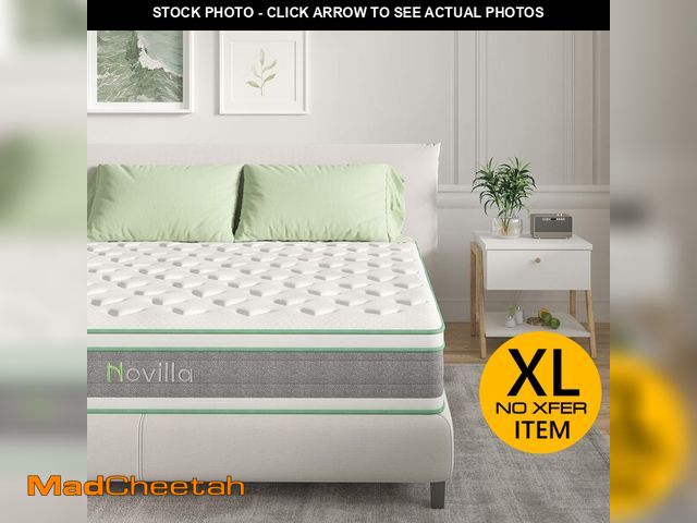 Lot 74-12571744 - Novilla California King Mattress 12 Inch Hybrid Mattress in a Box, Innerspring Mattresses with Gel M...