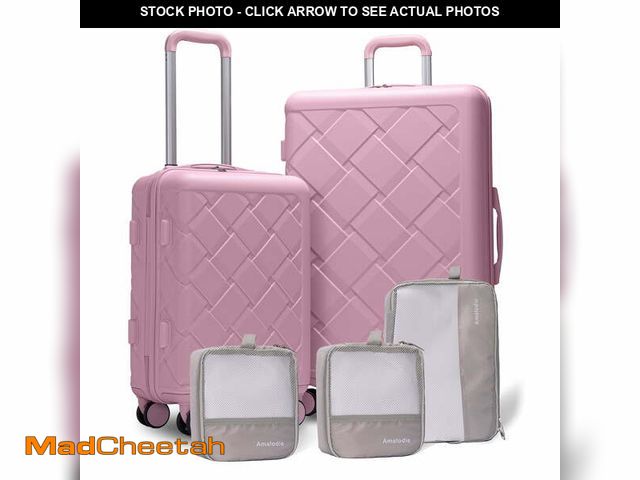 Lot 74-12667401 - Luggage Sets Hardside 2 Piece Lightweight Hardshell Suitcase with Double Spinner Wheel and 3PCS Pack...