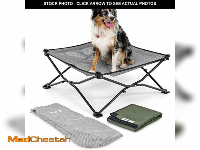 Lot 74-13041942 - Coolaroo On-The-Go Elevated Dog Bed Kit - Portable &amp; Cooling Travel Cot with HeatShield Fabric f...