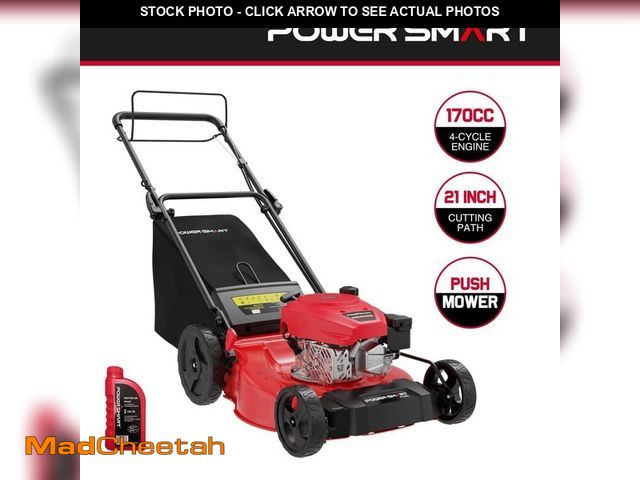 Lot 74-13778644 - (MISSING 4 CYCLE OIL) PowerSmart 21 in. 170cc OH 4-stroke engine 3-in-1 Gas Self Propelled Lawn Mowe...