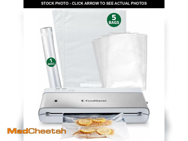 Lot 74-14068066 - FoodSaver Compact Vacuum Sealer Machine with Airtight Bags and Roll - Ideal for Sous Vide and Airtig...
