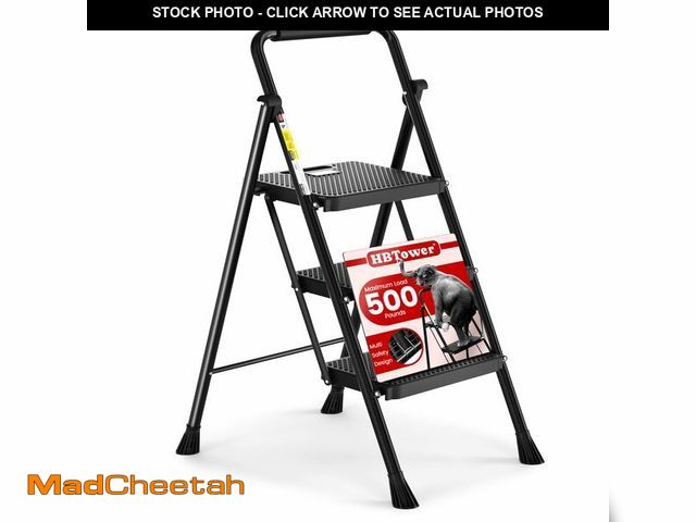 Lot 74-12930053 - HBTower Step Ladder Folding Step Stool with Wide Anti-Slip Pedal - UNUSED