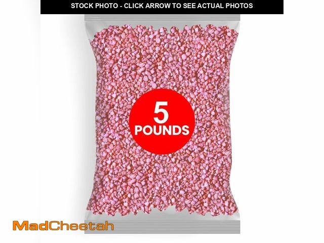 Lot 74-14148679 - Hygloss Craft Rocks Mini Stones for Art Projects-Bag O' Gravel, Neon Pink, 5 lb - UNUSED