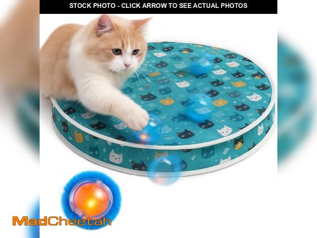 Lot 74-12437385 - Huimpet Interactive Cat Toys, Play Mat with Automatic Motion Balls, LED Lights, Bird Chirping Sound,...