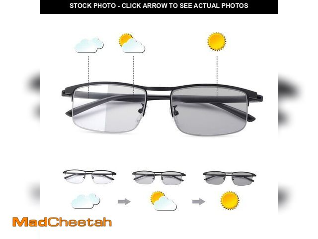 Lot 74-14050587 - MIRYEA Photochromic Progressive Multifocus Reading Glasses Multifocal Transition Sun Readers for Men...