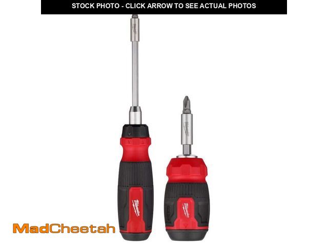 Lot 74-13046069 - Milwaukee 14-in-1 Ratcheting Multi-Bit Screwdriver and 8-in-1 Compact Multi-Bit Screwdriver (2-Pack)...