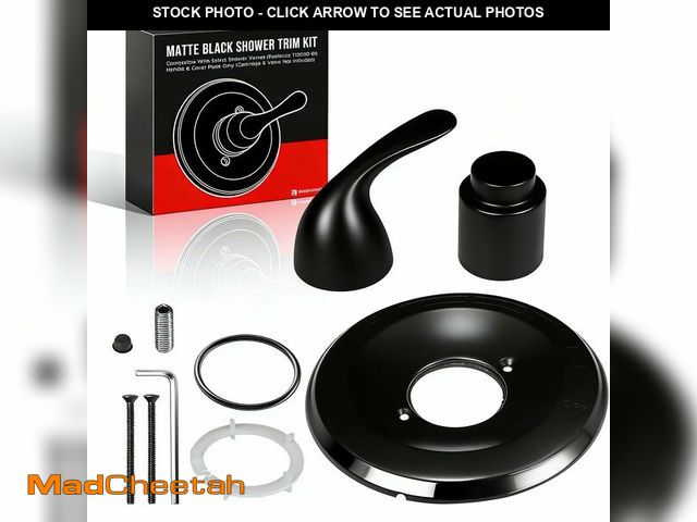 Lot 74-14211136 - Matte Black Shower Handle &amp; Cover Plate - Compatible with Select Shower Valves (Replaces T13020-...
