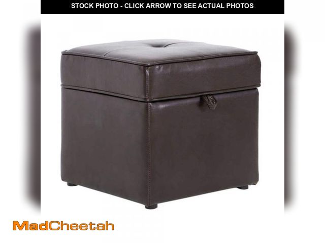Lot 74-12410241 - Baxton Studio Sydney Brown Storage Ottoman - UNUSED