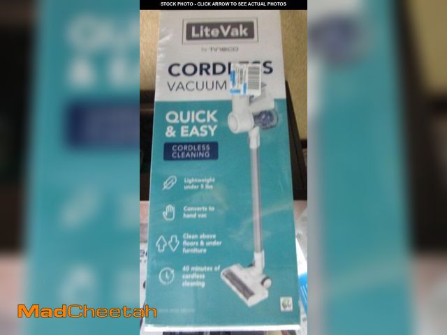 Lot 74-12143923 - LiteVak by Tineco Cordless Stick Vacuum - 40 Minute Runtime + HEPA Filtration + LED Headlight - New ...
