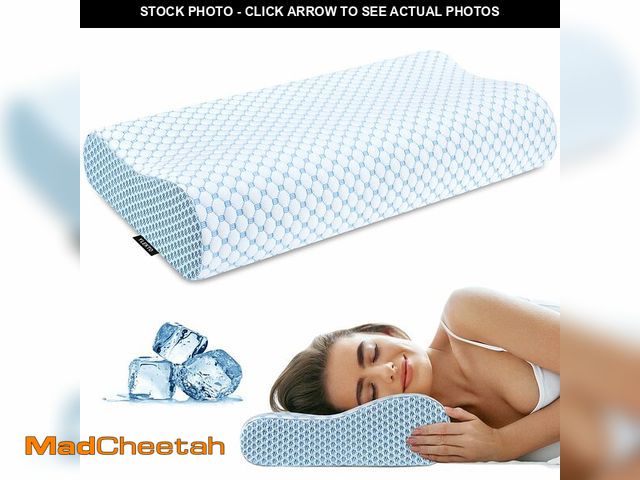 Lot 74-12699322 - Cervical Pillow for Neck Pain Relief, Contour Memory Foam Pillows for Sleeping, Odorless Ergonomic P...