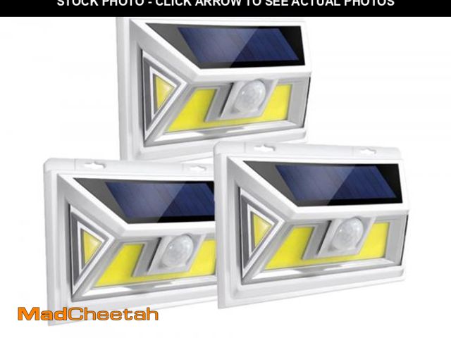 Lot 74-12052928 - Upgrade with Magnet 3Pack Solar Motion Sensor Lights, Ultra Bright Outdoor Lights, 270 ÃâÃÂ° Wid...
