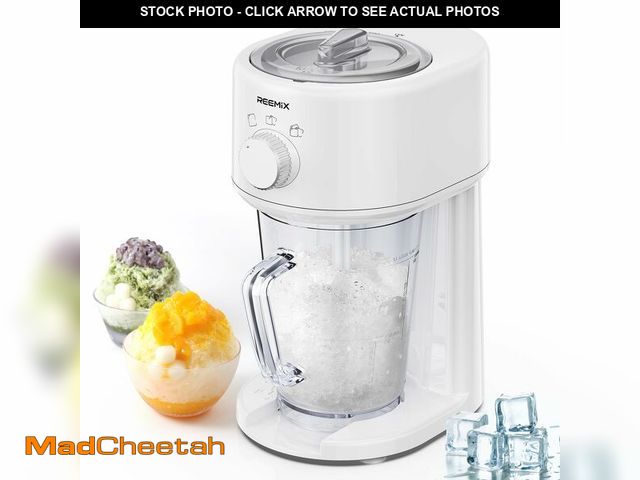 Lot 74-12606987 - Reemix Shaved Ice Machine, Electric Ice Shaver and Snow Cone Machine with Large Capacity Storage, Po...