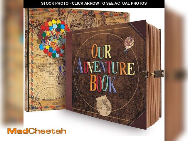 Lot 74-14047639 - FEIYU BUY Our Adventure Book Retro Vintage, DIY Scrapbook Photo Album Travel Diary, Multipurpose Gue...