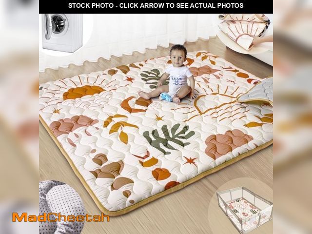Lot 74-12487182 - Beavtaens Baby Play Mat for Floor, Fits 71x59 Playpen, Non-Slip, Soft for Infants, 0-4 Years (Nature...