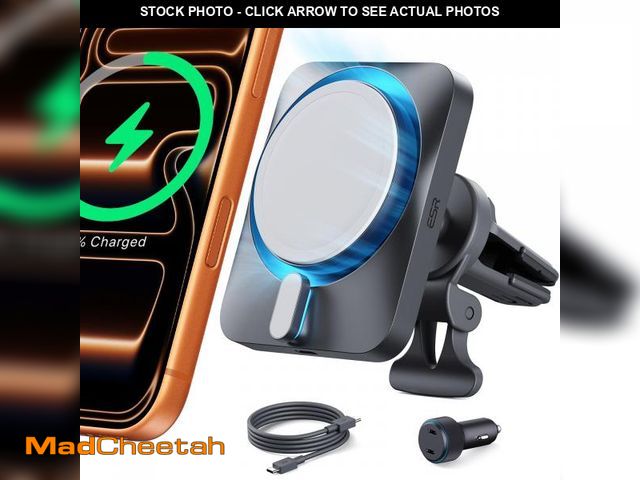Lot 74-12435677 - ESR for 15W MagSafe Car Mount Charger with CryoBoost, Made for Apple-Certified, for MagSafe Car Char...