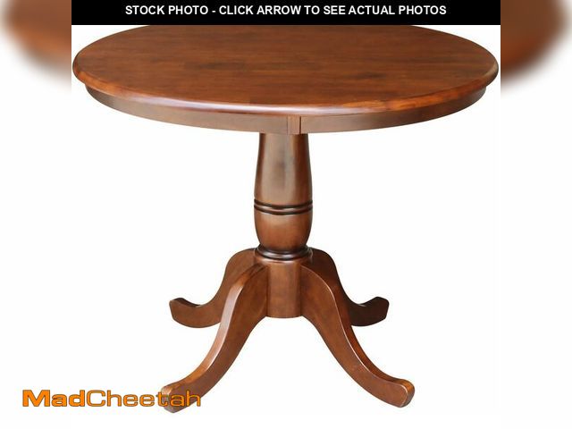 Lot 74-12544131 - (TABLE TOP ONLY) IC International Concepts International Concepts 36 Round Pedestal, 42-Inch, Espres...